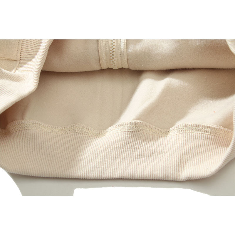 Kanye West Sunday Service Hoodie Fog Flocking Zipper Cardigan Hoodie Fleece Lined