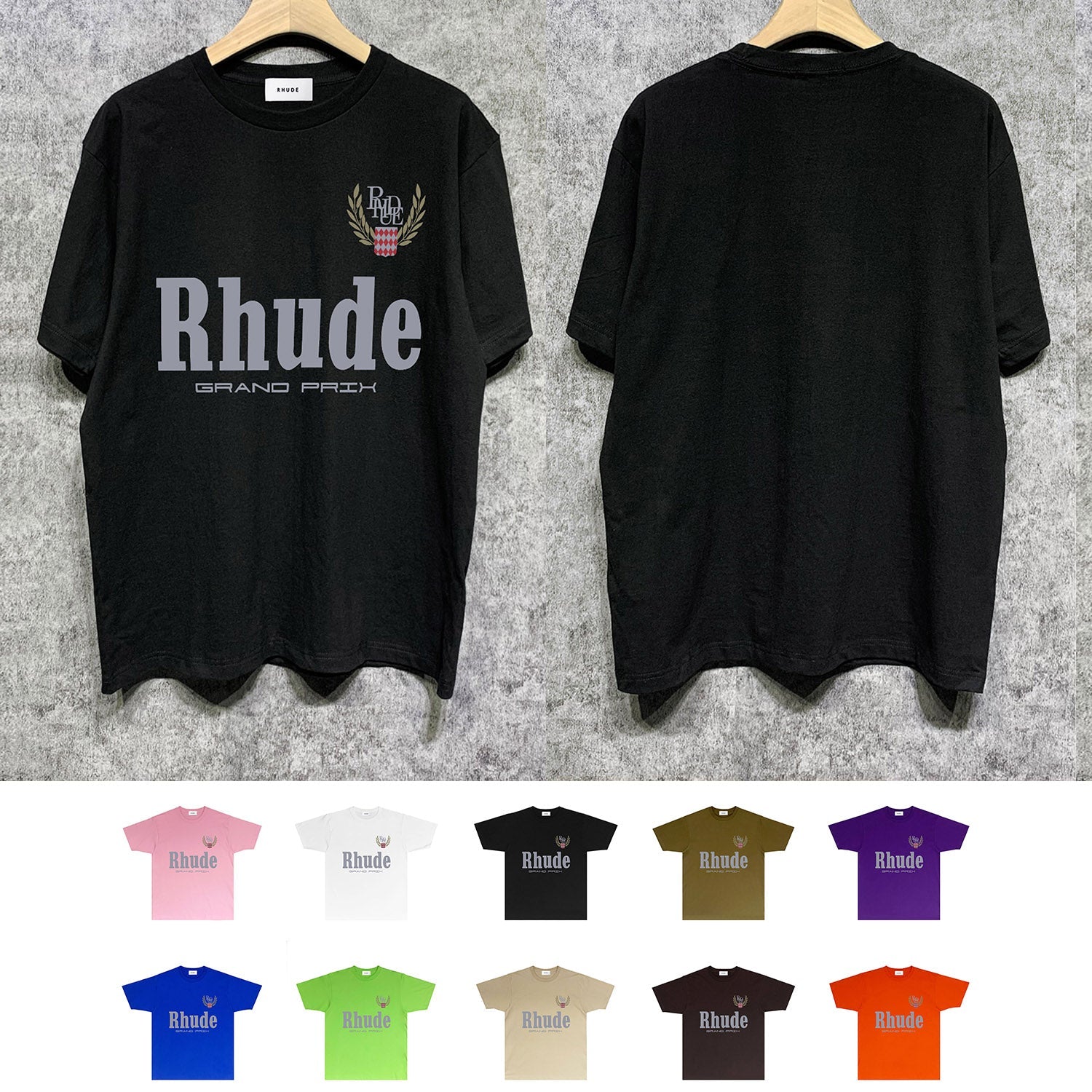 Rhude T Shirts Printed Trendy Pure Cotton