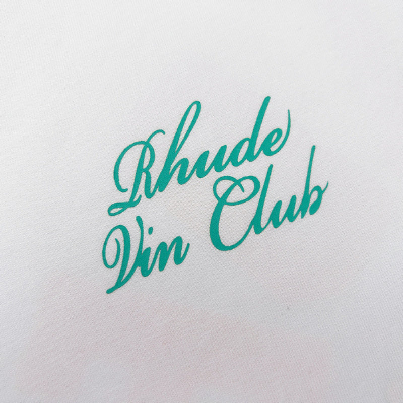 Rhude T Shirt Micro Label Letter Coconut Pattern Short Sleeve T-Shirt