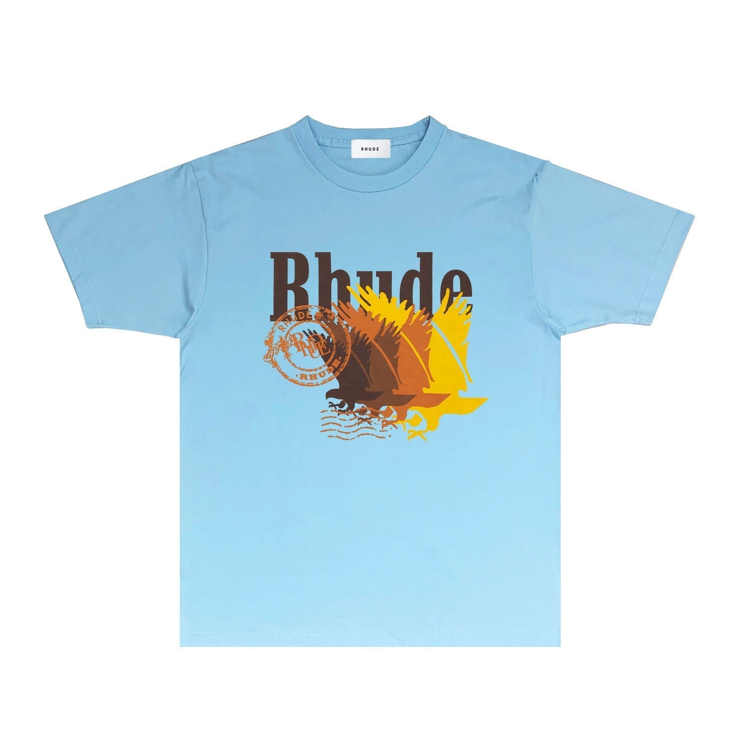 Rhude T Shirts Printed Trendy Pure Cotton