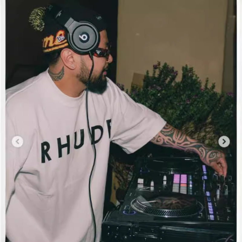 Rhude T Shirt Letter Logo Printed Short Sleeve T-Shirt