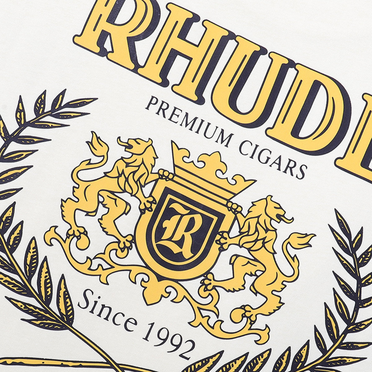 Rhude T Shirt Wheat Ear Badge Short Sleeve T-Shirt