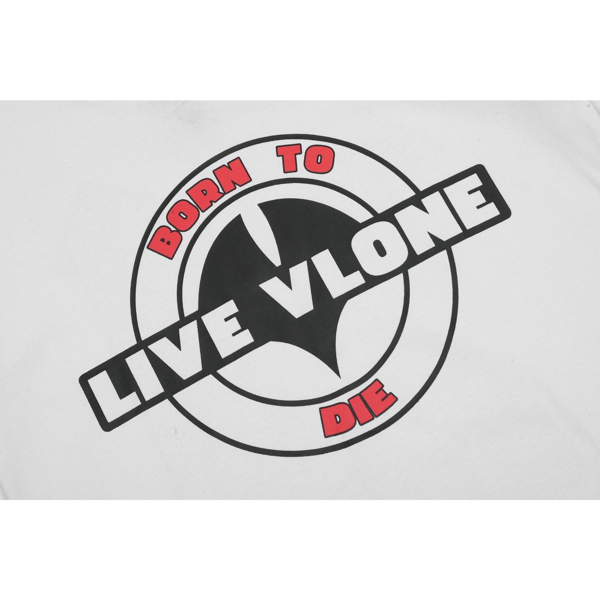 Vlone T Shirt Spring Summer Square Letter Pattern Crew Neck