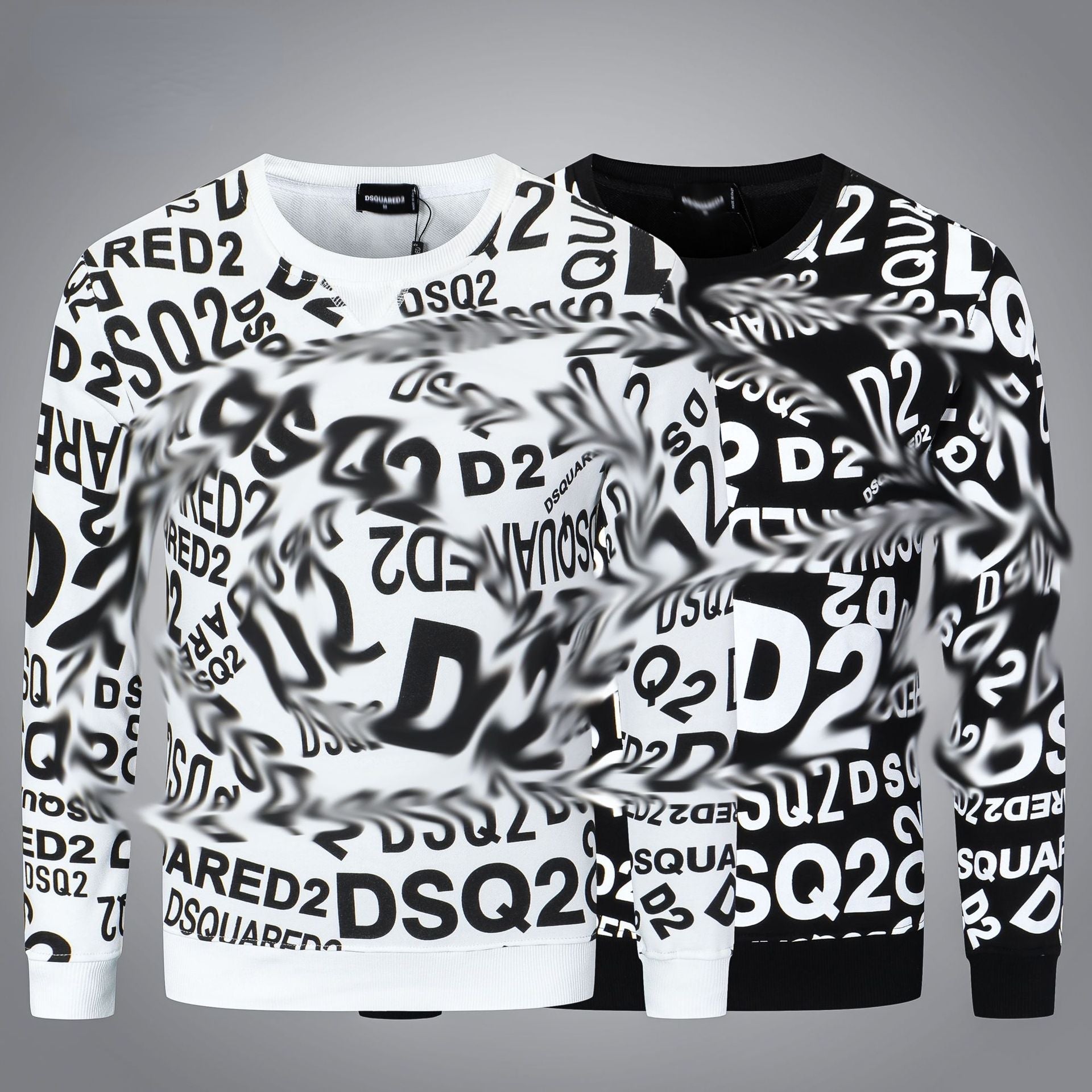Dsq2 Hoodie DSQ Lian D2 Autumn and Winter Printing Sweater Trendy Men