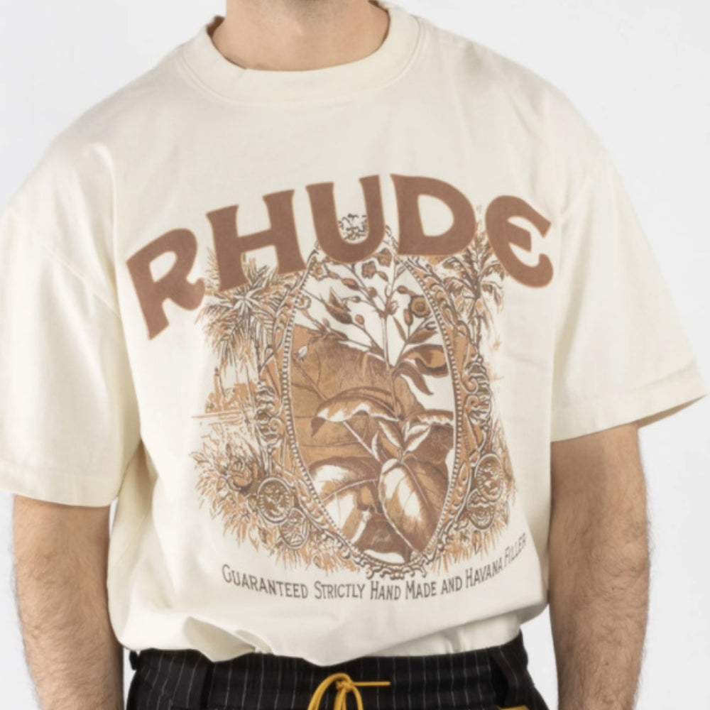 Rhude T Shirt Wheat Ear Fruit Print Short Sleeve T-Shirt
