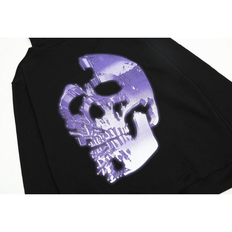 Kanye West Sunday Service Hoodie Autumn And Winter Skull Color Printing Hooded Sweater Loose