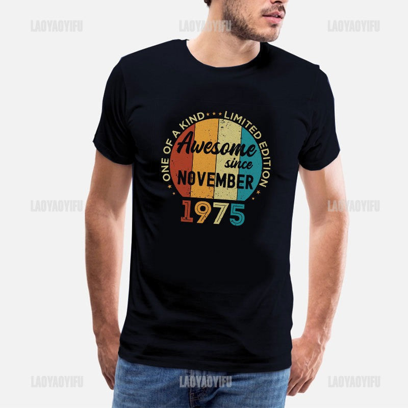 Vintage 1975 Limited Edition Men T Shirts Retro Classic