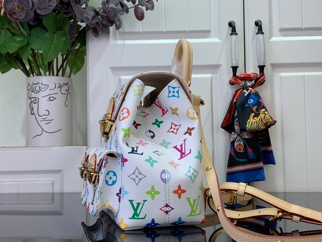 ＬＳ ＶＴＴＯＮ X TAKASHI MURAKAMI VENICE BACKPACK WHITE MULTICOLORED