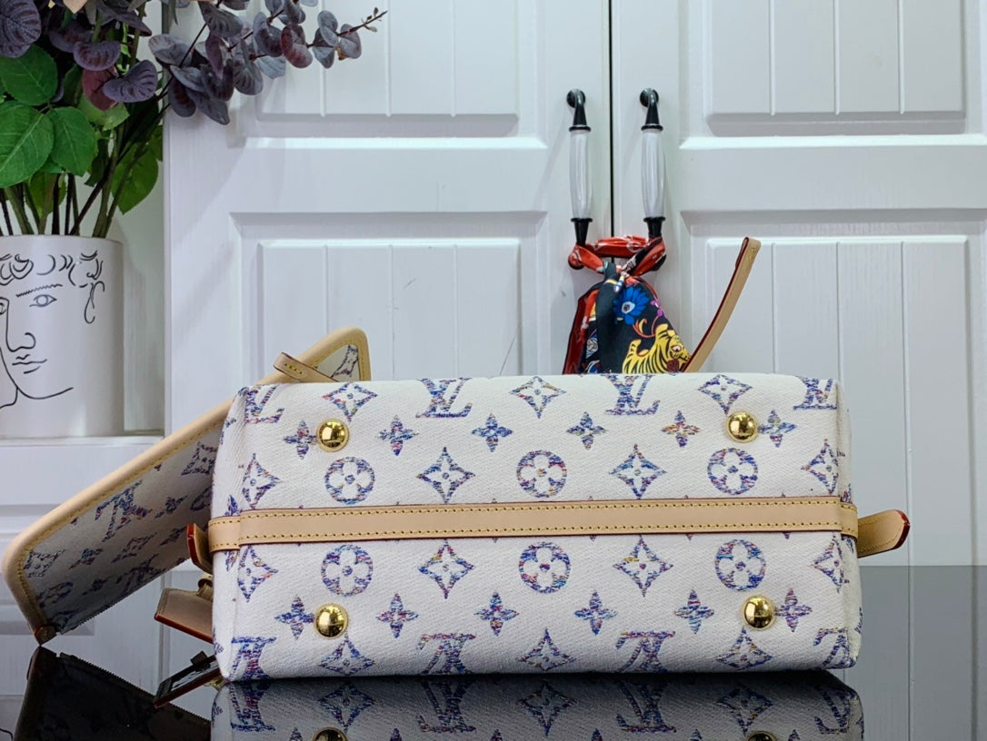 ＬＳ ＶＴＴＯＮ CARRYALL PM BLUE/WHITE