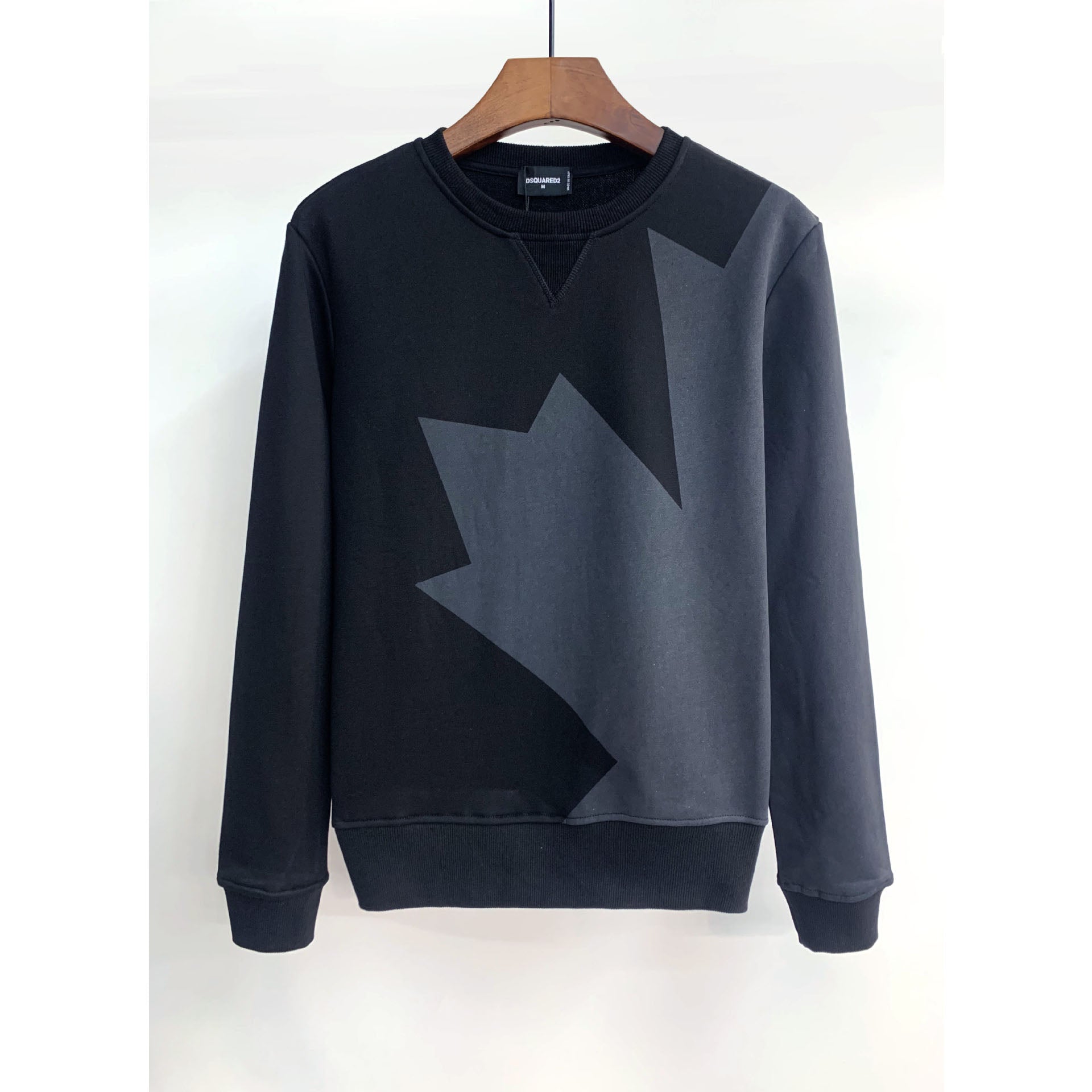 Dsq2 Hoodie DSQ Lian D2 Half Piece Red Leaf Printed Sweater Trendy Men's Autumn and Winter