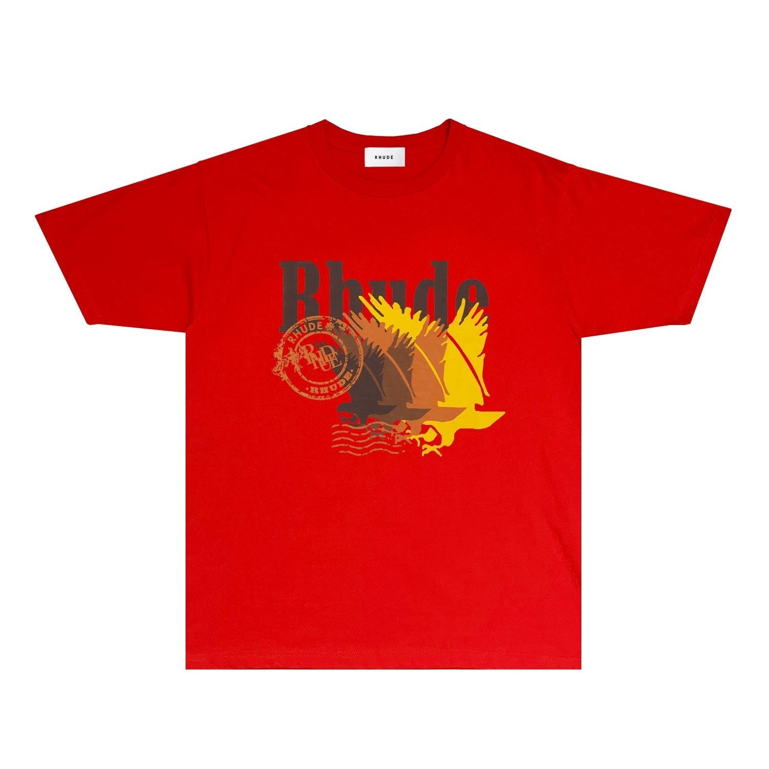 Rhude T Shirts Printed Trendy Pure Cotton