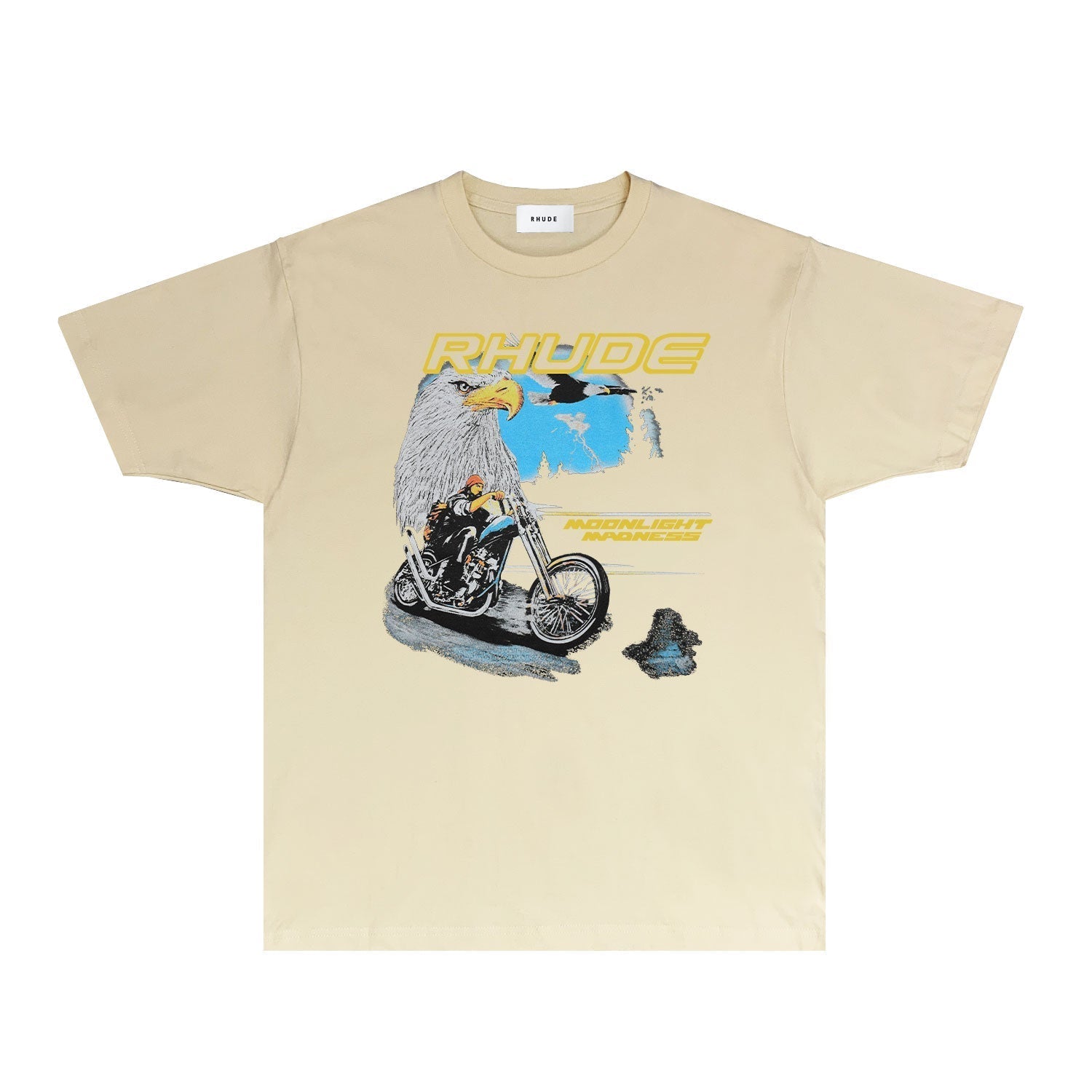 Rhude T Shirts Printed Trendy Pure Cotton