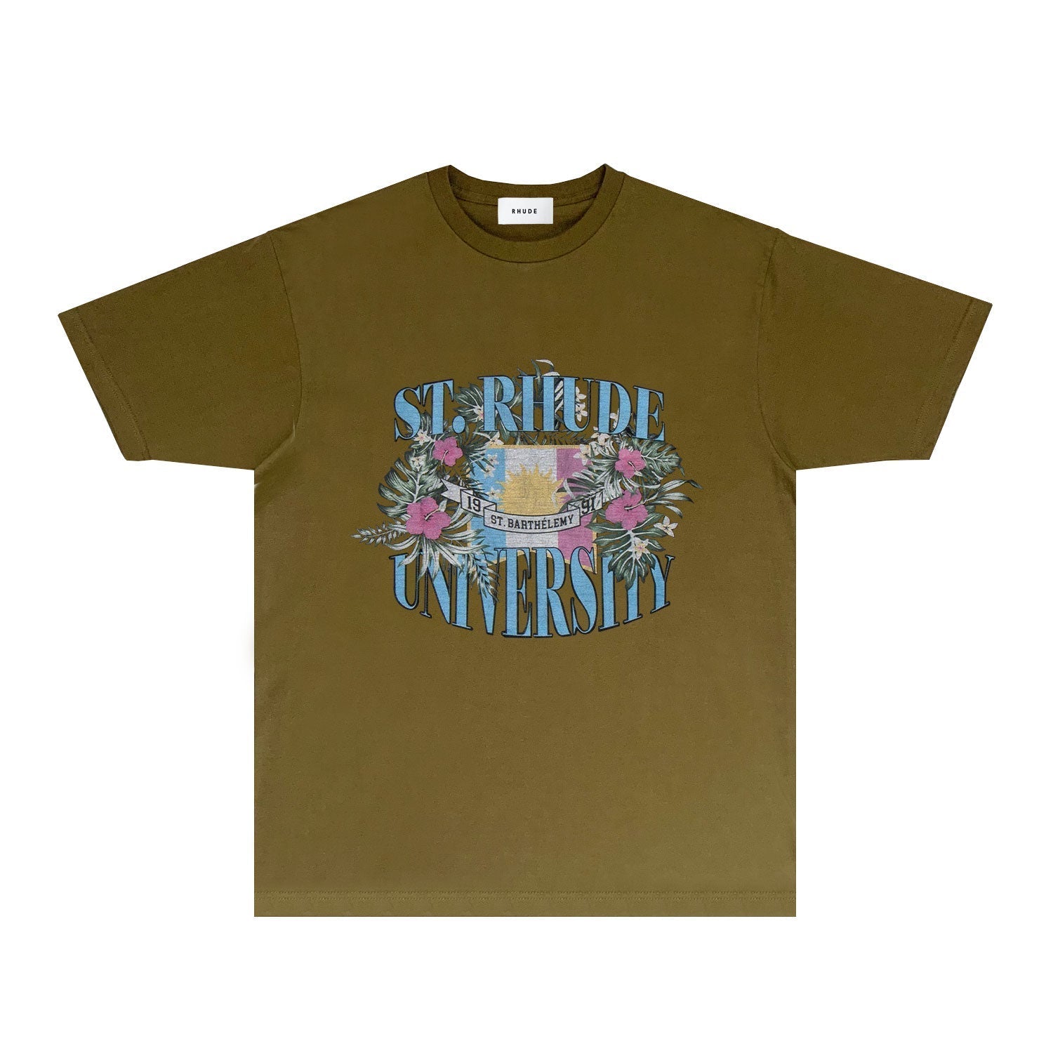 Rhude T Shirts Printed Trendy Pure Cotton
