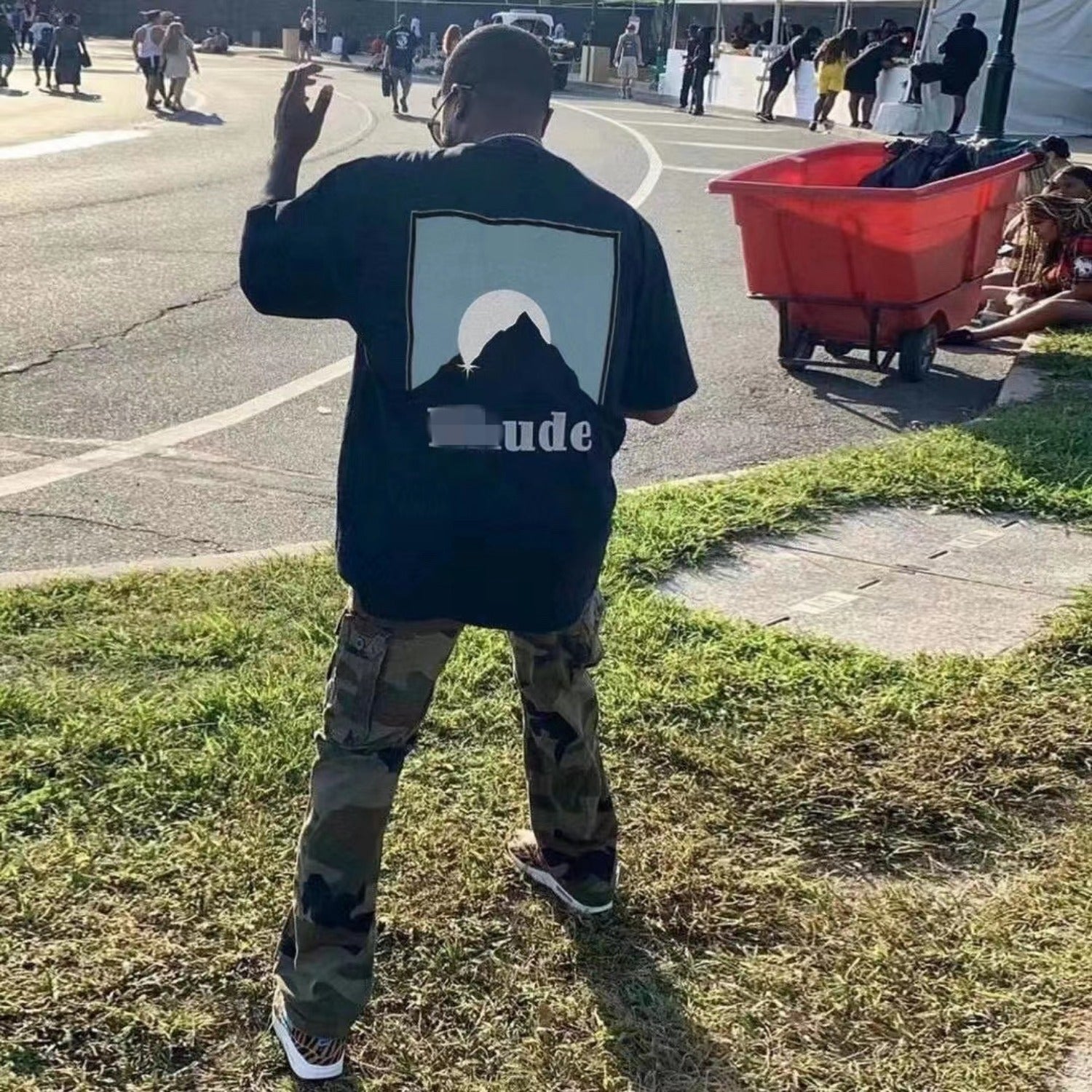 Rhude T Shirt Classic Sunset Theme Printed Short Sleeve T-Shirt