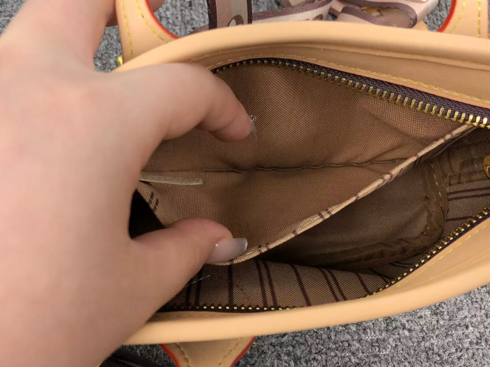 ＬＳ ＶＴＴＯＮ NEVERFULL BB HANDBAG BROWN