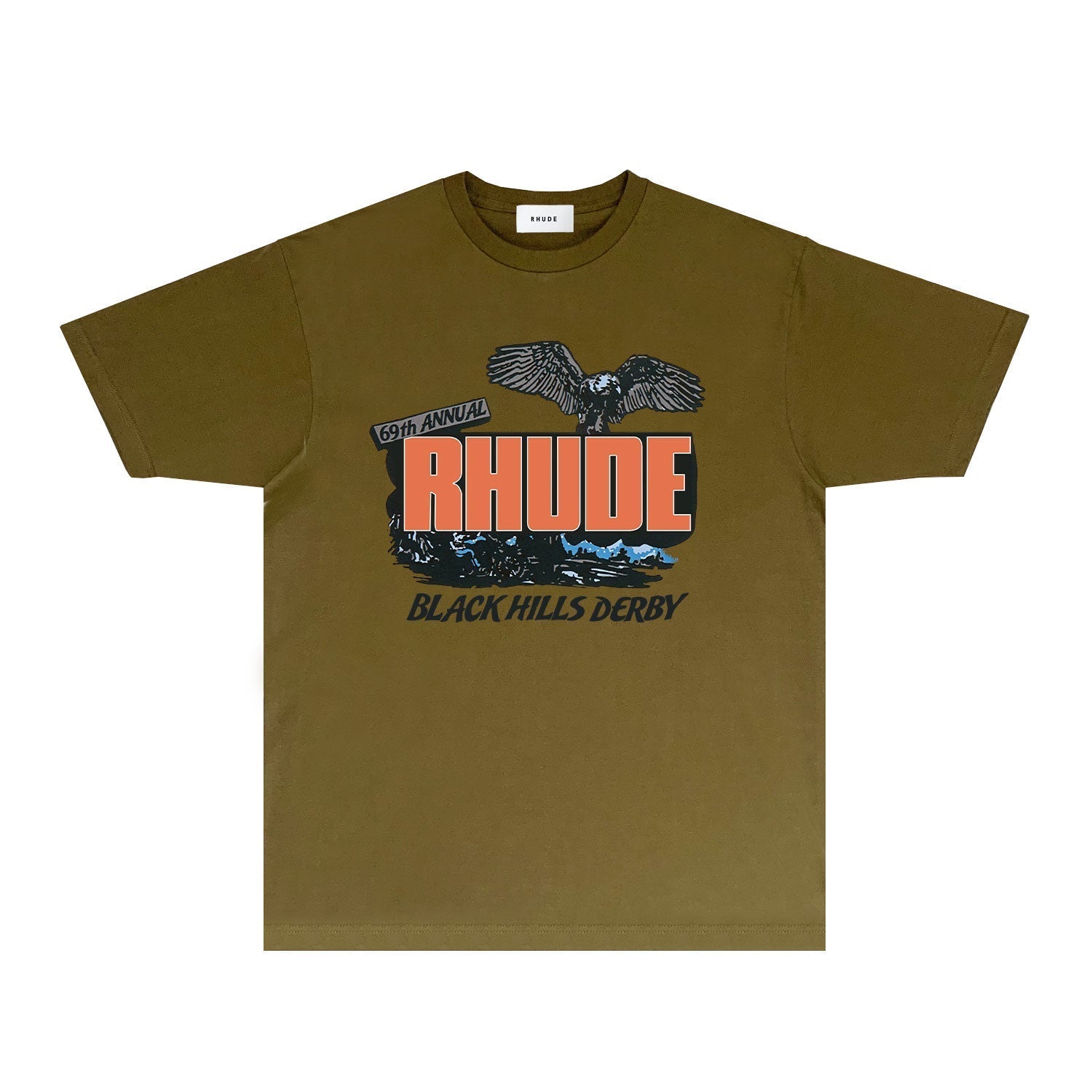 Rhude T Shirts Printed Trendy Pure Cotton