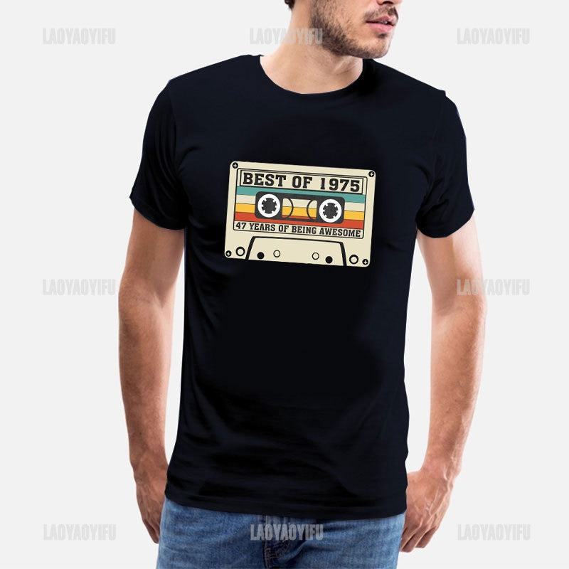 Vintage 1975 Limited Edition Men T Shirts Retro Classic