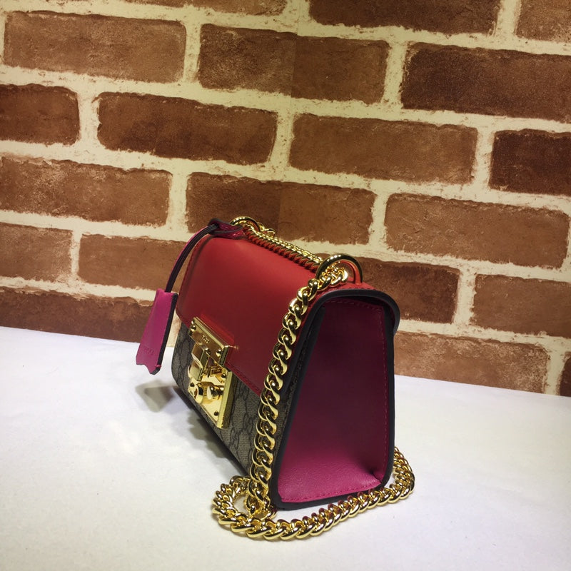 ＧＣＣＩPADLOCK SMALL SHOULDER BAG RED-PINK