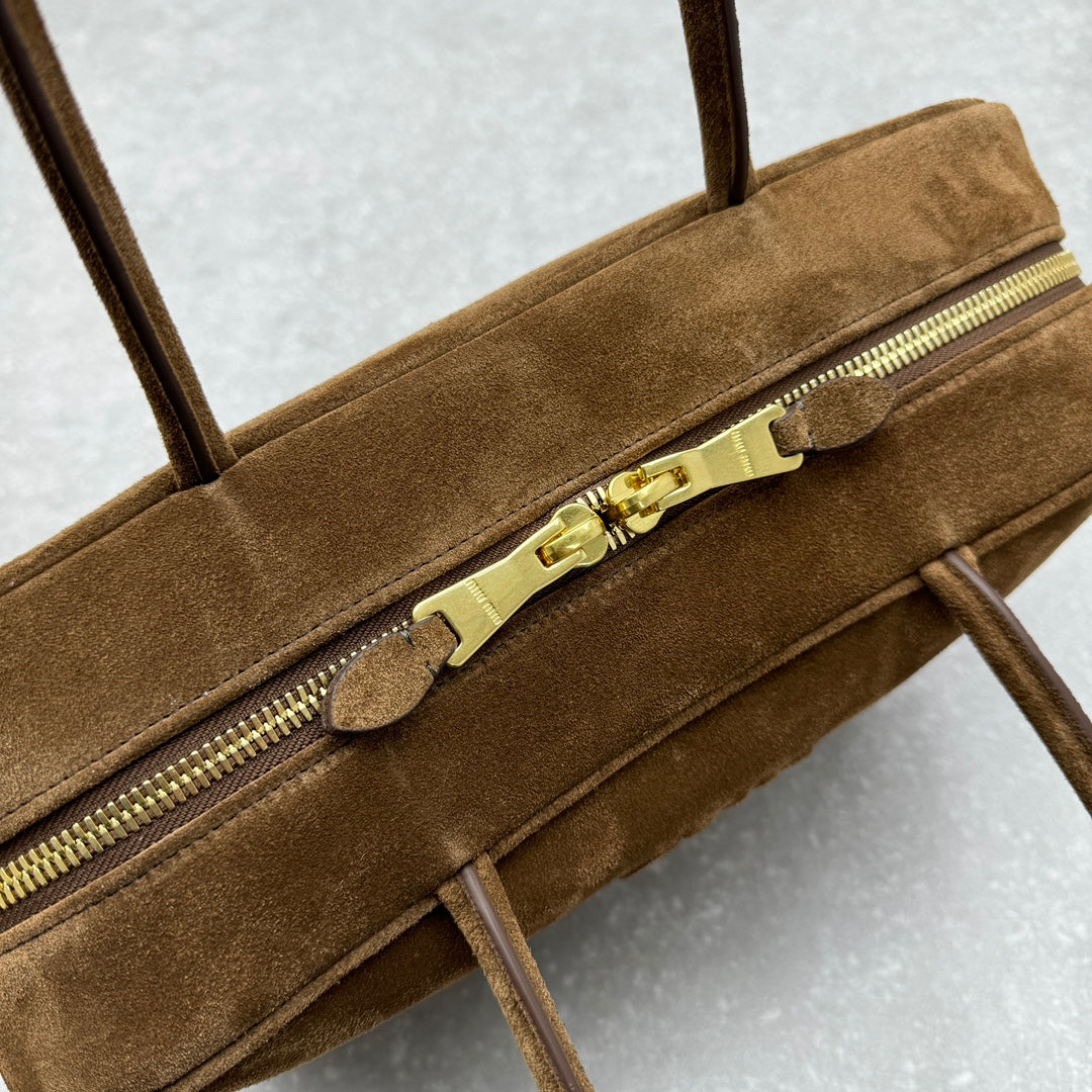 ＭＩ ＭＵ SUEDE BEAU BAG COCOA BROWN