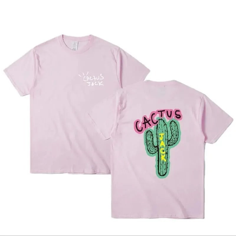 Rapper Cactus Jack Graphic Cotton T Shirt Men Women Hip Hop