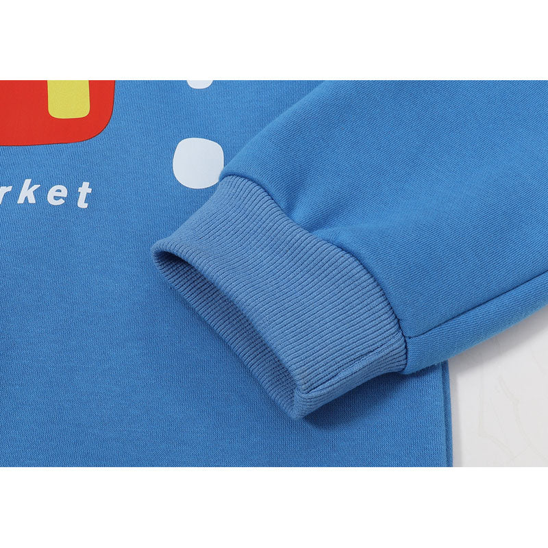 Kanye West Sunday Service Hoodie Smiley M Print Velvet Padded Hooded Sweatshirt