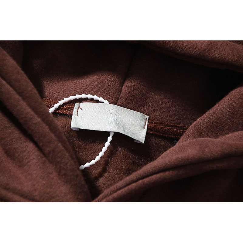 Kanye West Sunday Service Hoodie Portrait And Spider Print Brown Hoodie