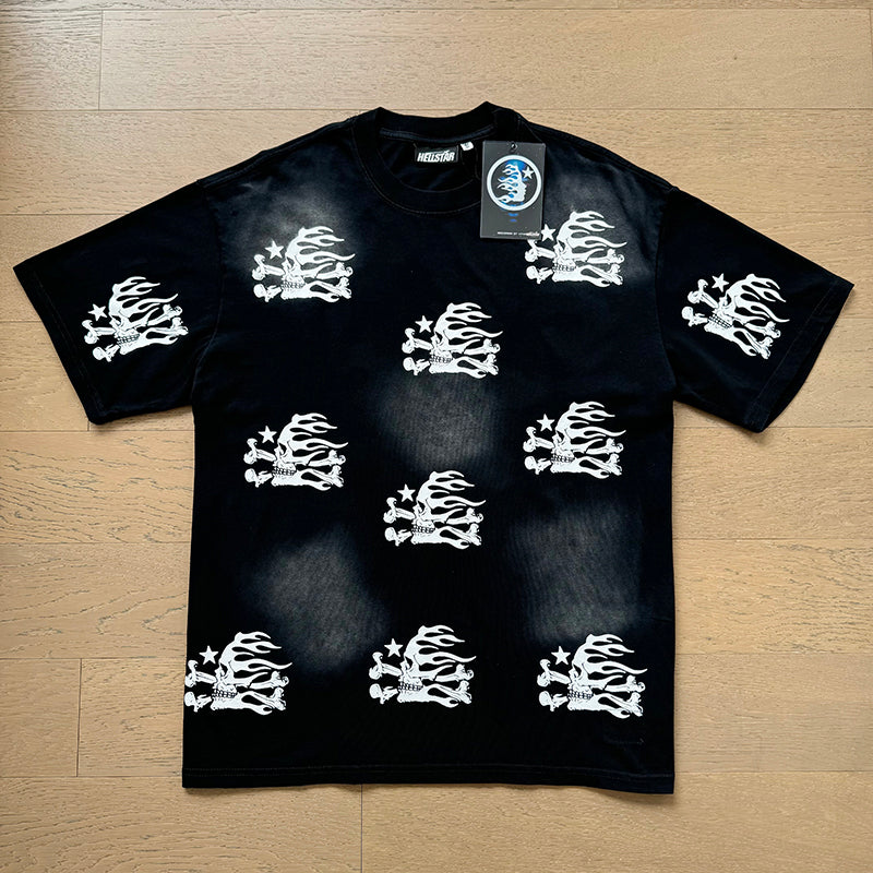 Hellstar T Shirts Washed Aging Process