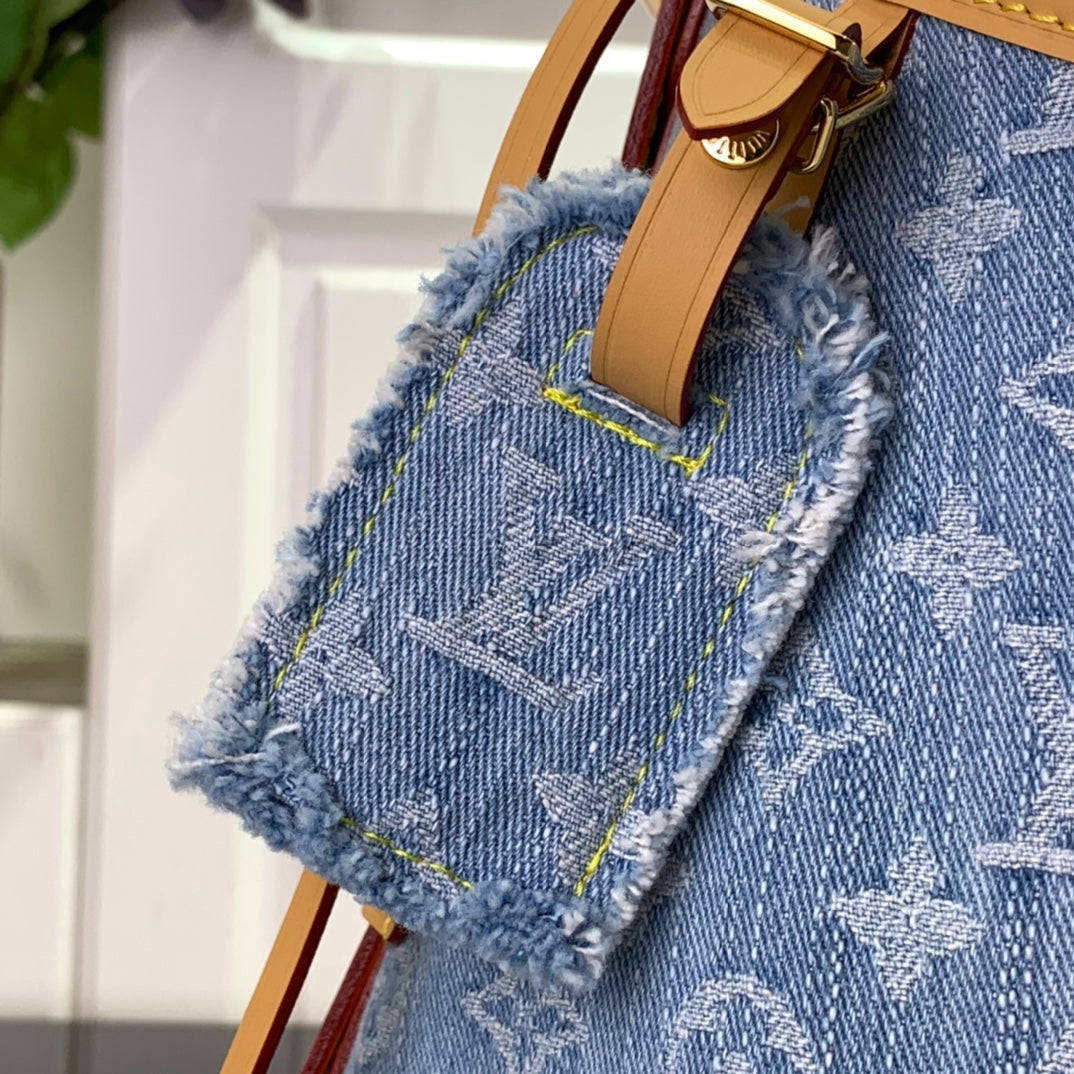 ＬＳ ＶＴＴＯＮ CARRYALL PM  MONOGRAM DENIM