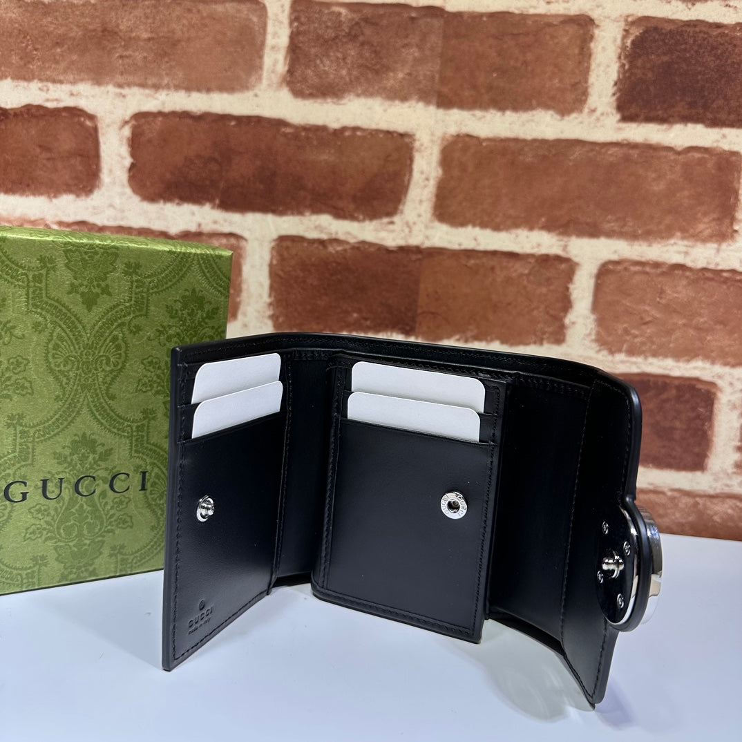 ＧＣＣＩ PETITE GG MEDIUM WALLET BLACK