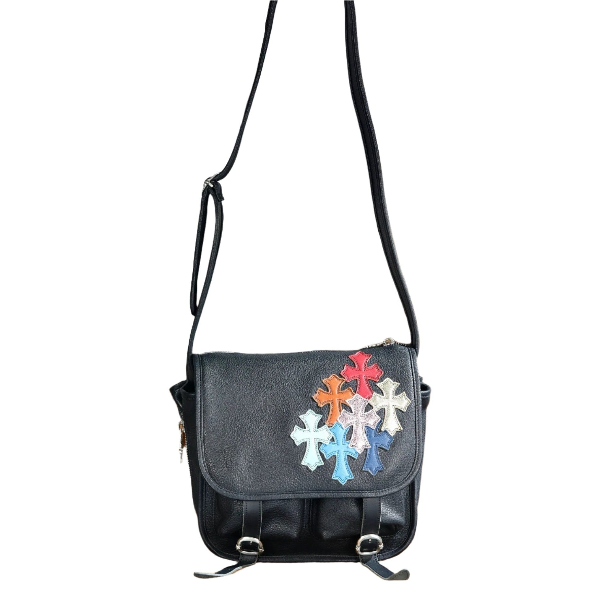 ＣＨＲＭ ＨＲＴＳ MULTICOLOR CROSS PATCH TINY SHOULDER BAG BLACK