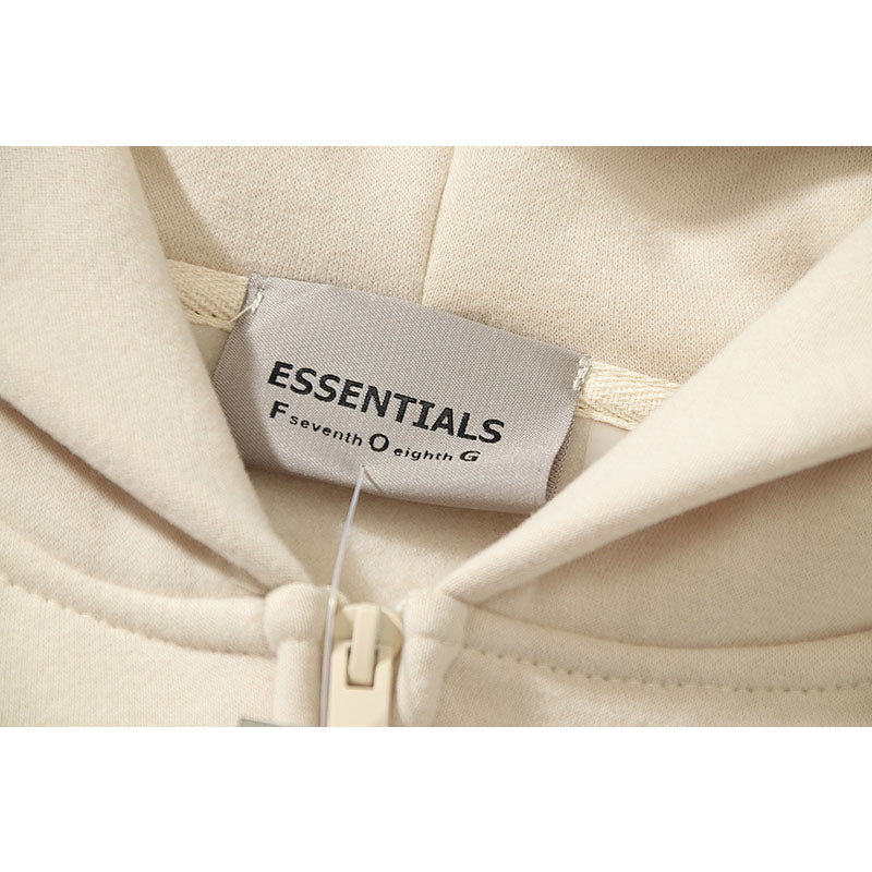 Kanye West Sunday Service Hoodie Fog Flocking Zipper Cardigan Hoodie Fleece Lined