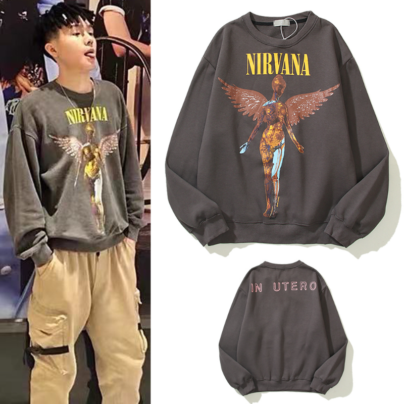 Nirvana Hoodie Rock Band Distressed Couple Loose Retro Sweatshirt