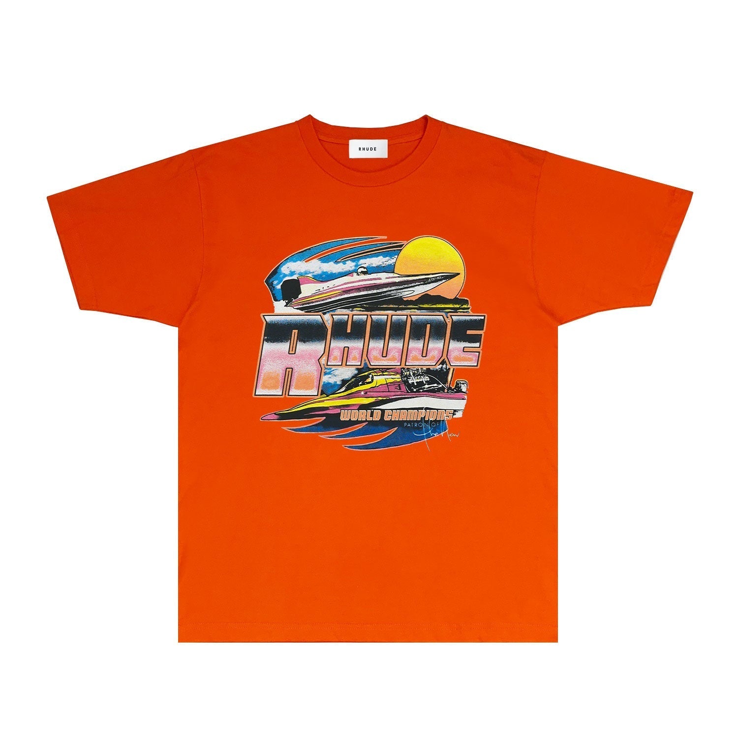 Rhude T Shirts Printed Trendy Pure Cotton