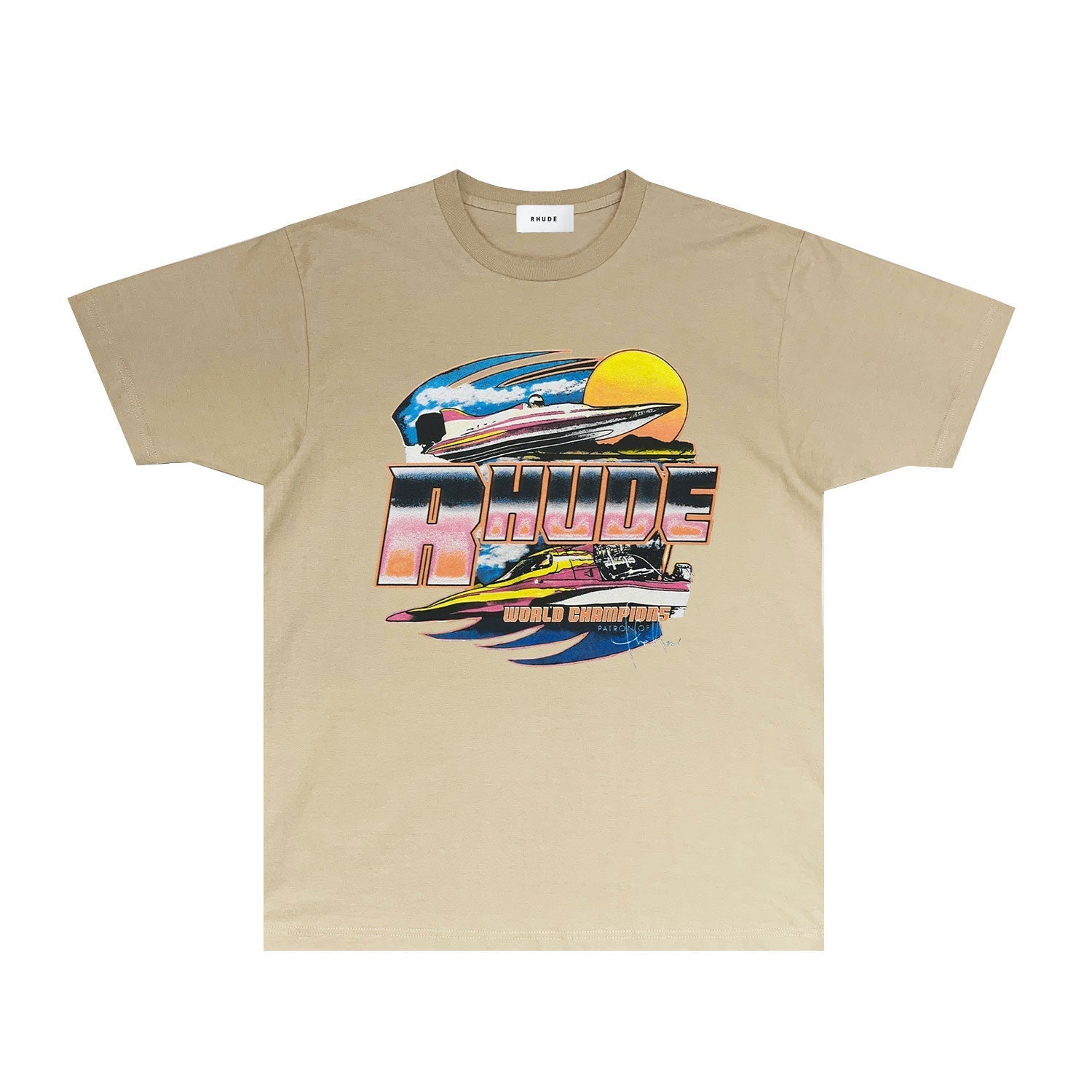Rhude T Shirts Printed Trendy Pure Cotton