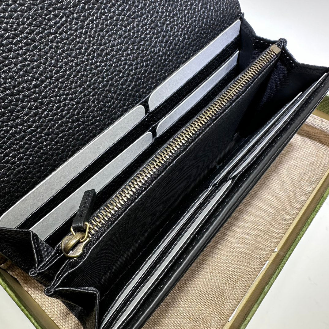 ＧＣＣＩGG INTERLOCKING LONG WALLET BLACK
