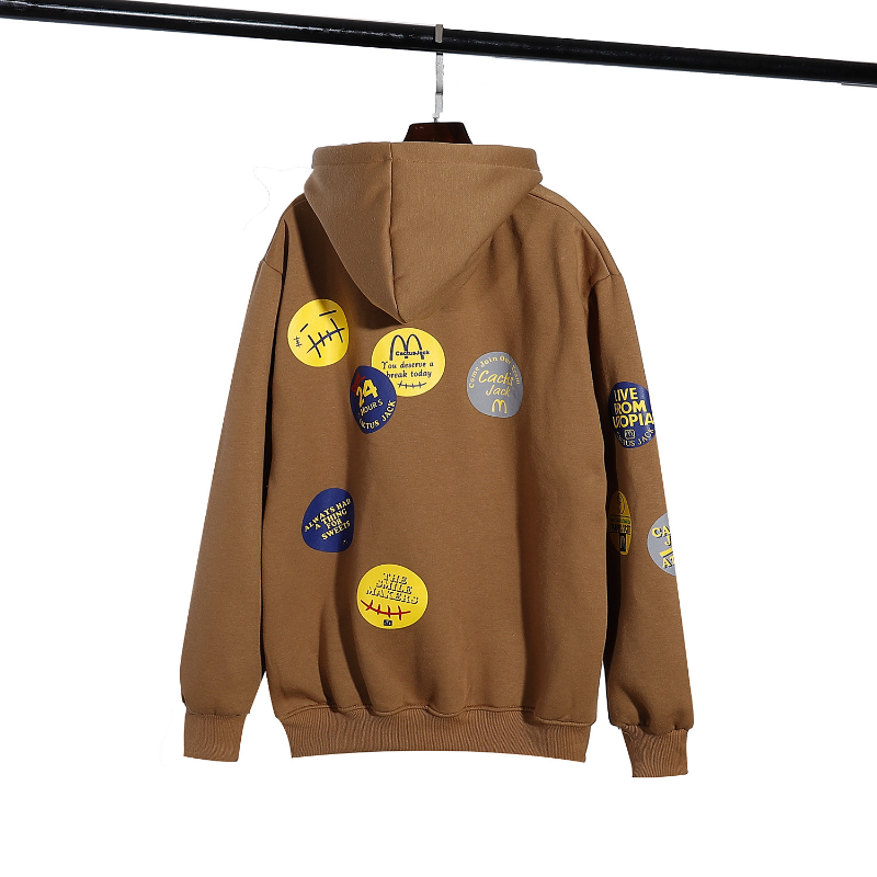 Kanye West Sunday Service Hoodie Badge Fleece Hoodie Plus Size Loose