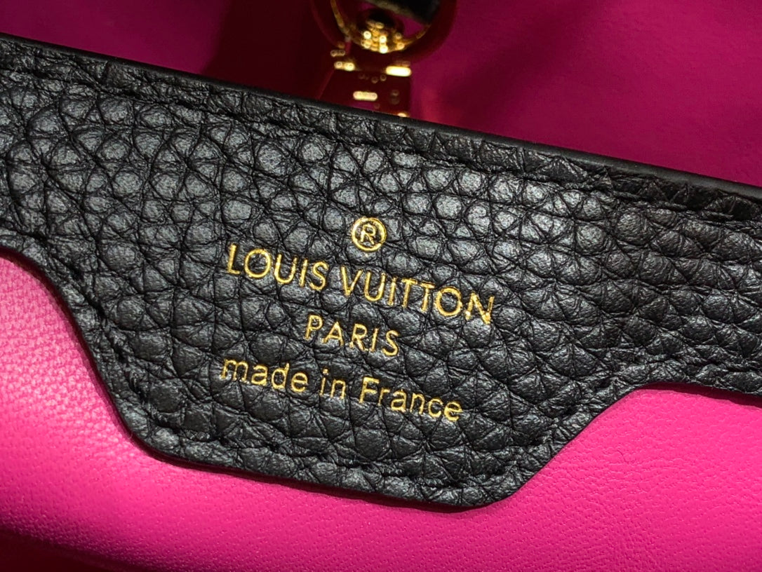 ＬＳ ＶＴＴＯＮ CAPUCINES BB MINI BLACK/UMBER/CREME