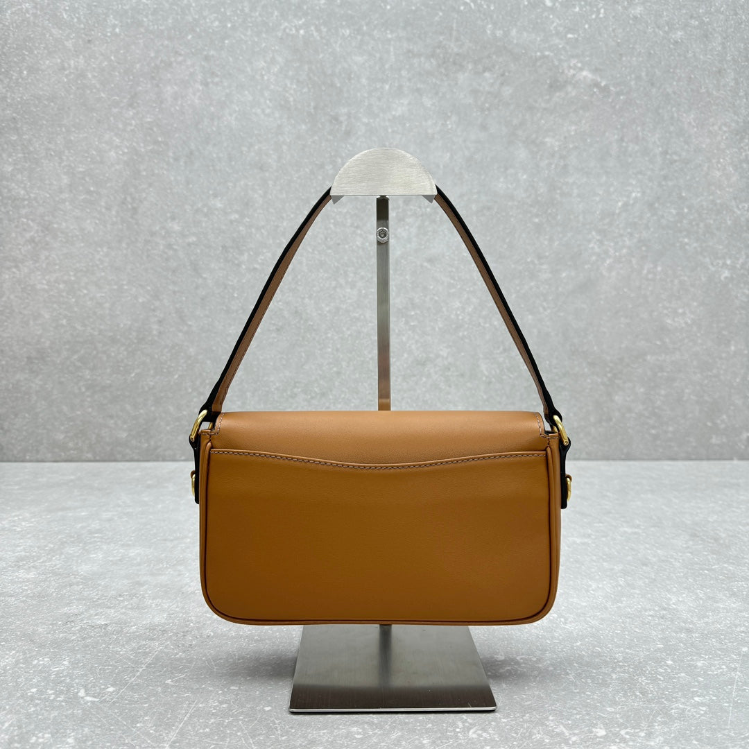 ＭＩ ＭＵ PENNY NAPPA LEATHER SHOULDER BAG COGNAC