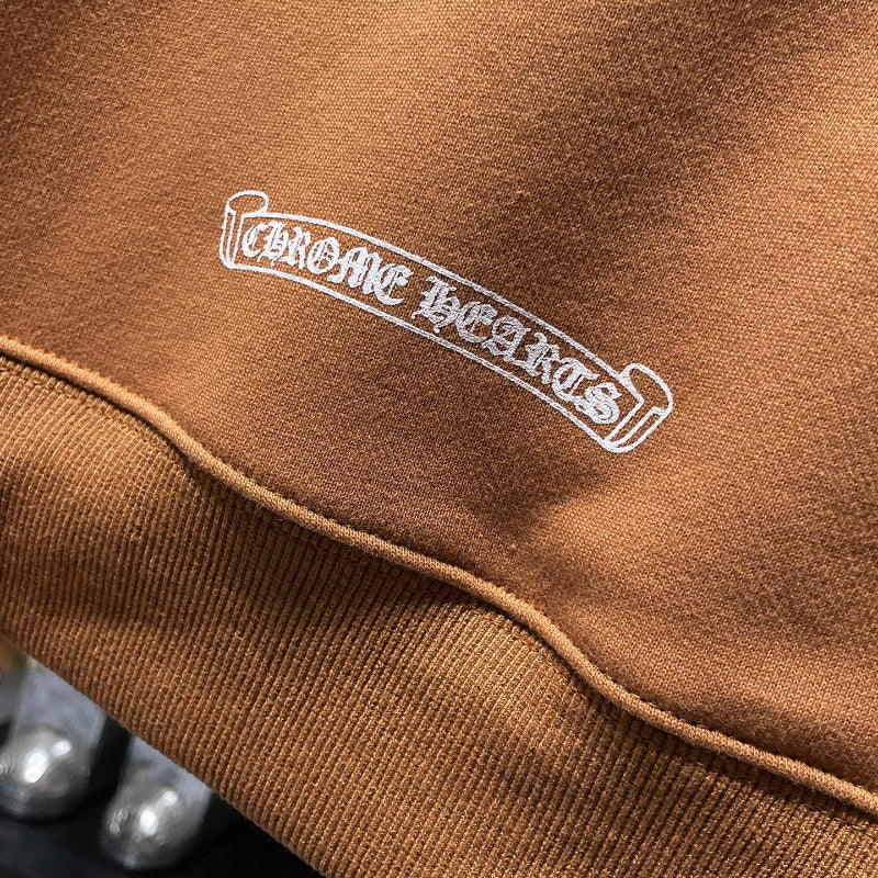 Chh Chrome Hearts Hoodie Autumn/Winter Sanskrit Alphabet Graffiti Embroidery Mouth Print Casual Loose Hooded Sweater
