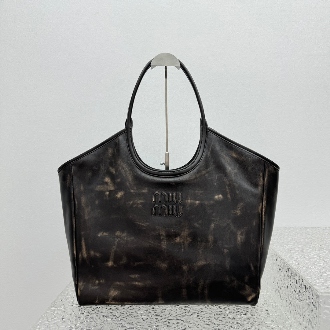 ＭＩ ＭＵ  IVY LEATHER BAG COFFE