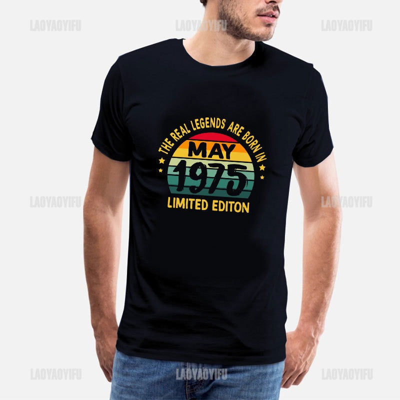 Vintage 1975 Limited Edition Men T Shirts Retro Classic