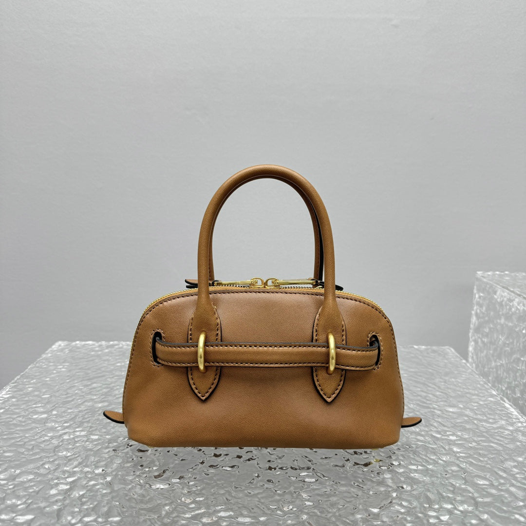 ＭＩ ＭＵ AVENTURE MINI NAPPA LEATHER BAG OAK