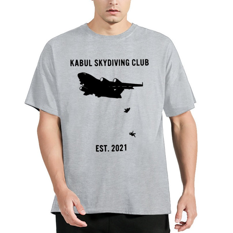 Kabul Skydiving Club EST 2021 Shirt T Shirt Cotton Fitness