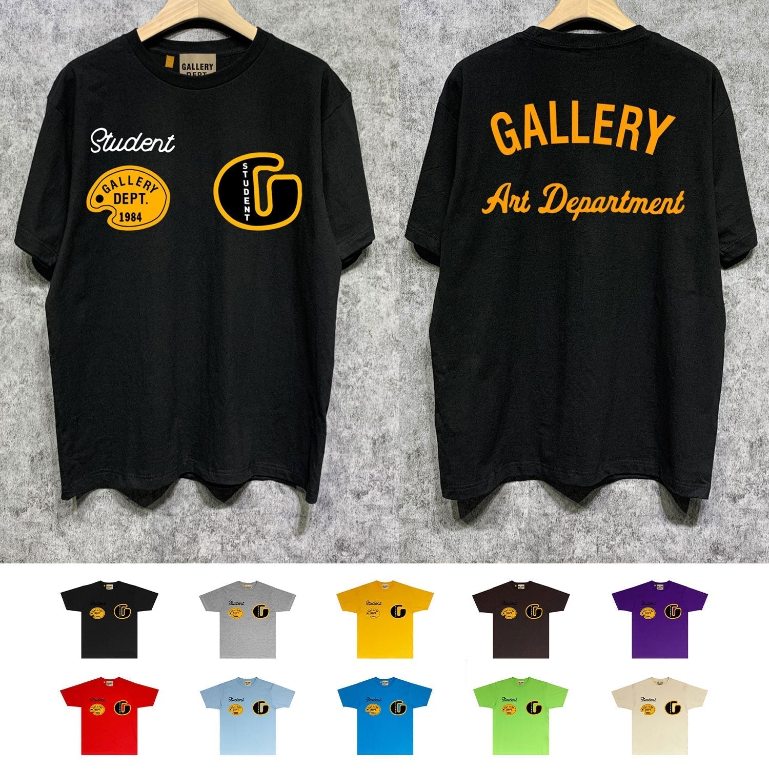 Gallery Dept T Shirt Retro Printed Loose Short-Sleeved Shirt (part2)