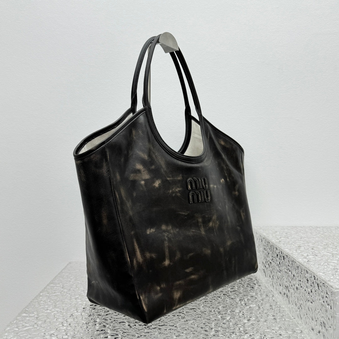 ＭＩ ＭＵ  IVY LEATHER BAG COFFE