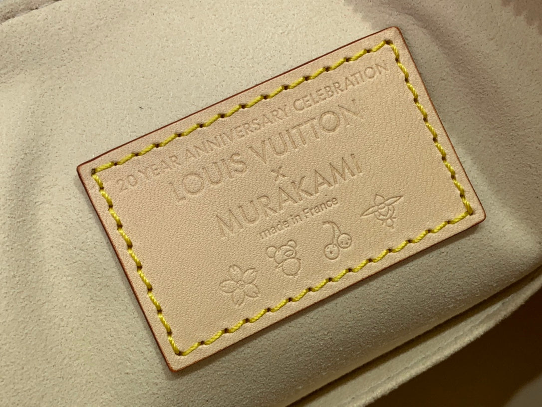 ＬＳ ＶＴＴＯＮ X TAKASHI MURAKAMI SPEEDY BANDOLIERE 25 WHITE MULTICOLORED