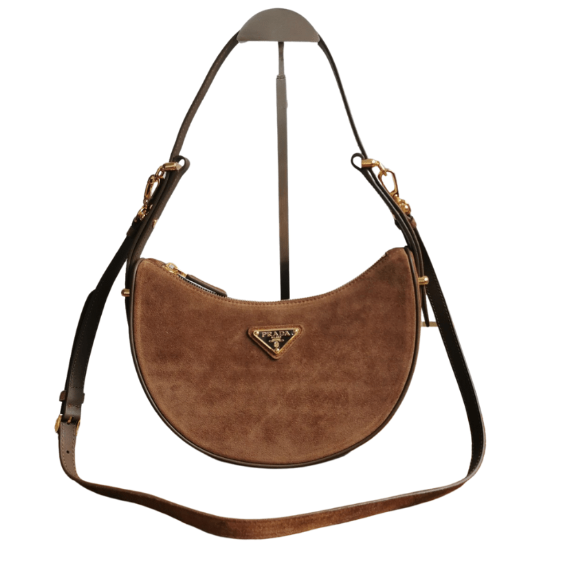 ＰＲＤＡ ARQUÉ SUEDE SHOULDER BAG