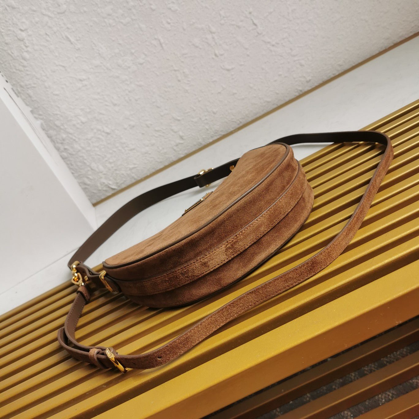 ＰＲＤＡ ARQUÉ SUEDE SHOULDER BAG