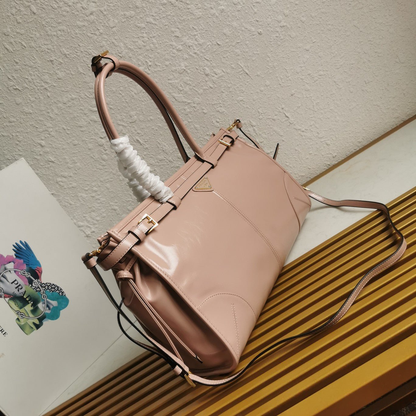 ＰＲＤＡ BONNIE LARGE LEATHER HANDBAG CAMEO