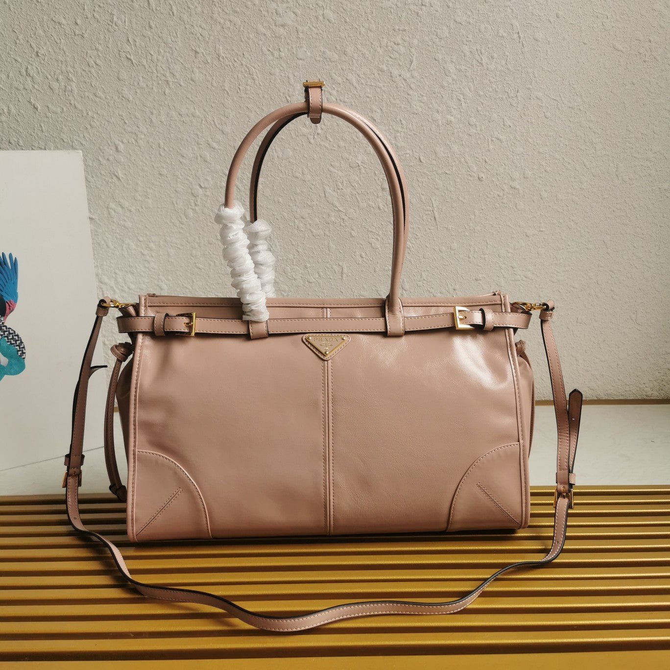 ＰＲＤＡ BONNIE LARGE LEATHER HANDBAG CAMEO